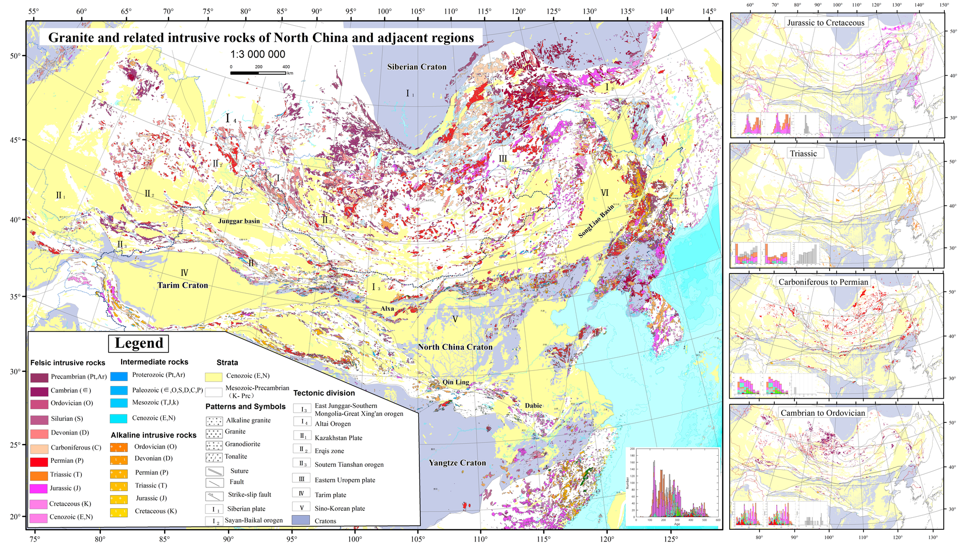 2017-Granite and related intrusive rocks of North China and adjacent regions